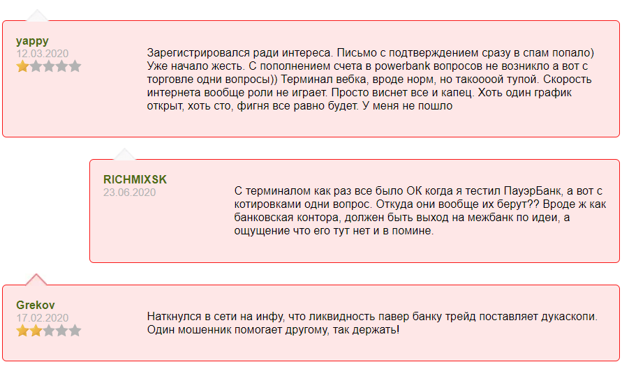 Что говорят клиенты о PowerBank.Trade?