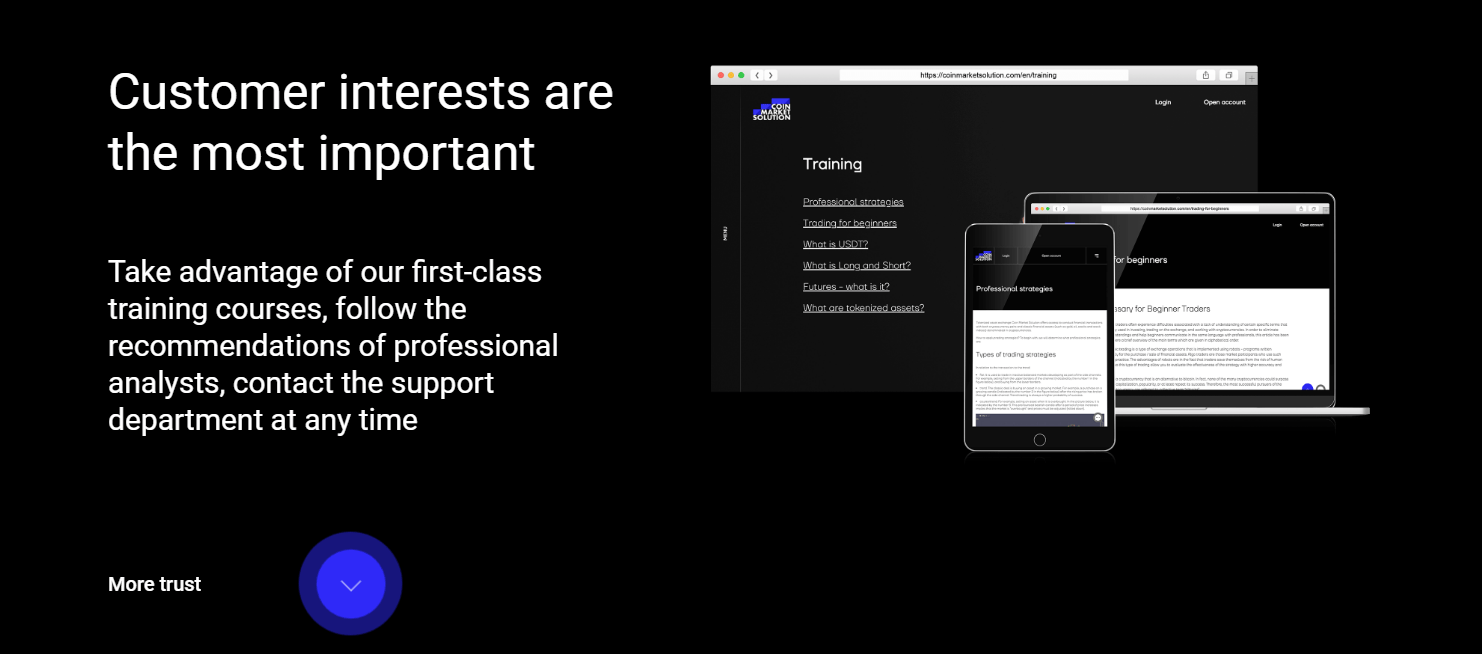 сайт Coin Market Solutions