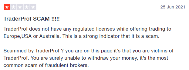 TraderProf – обман