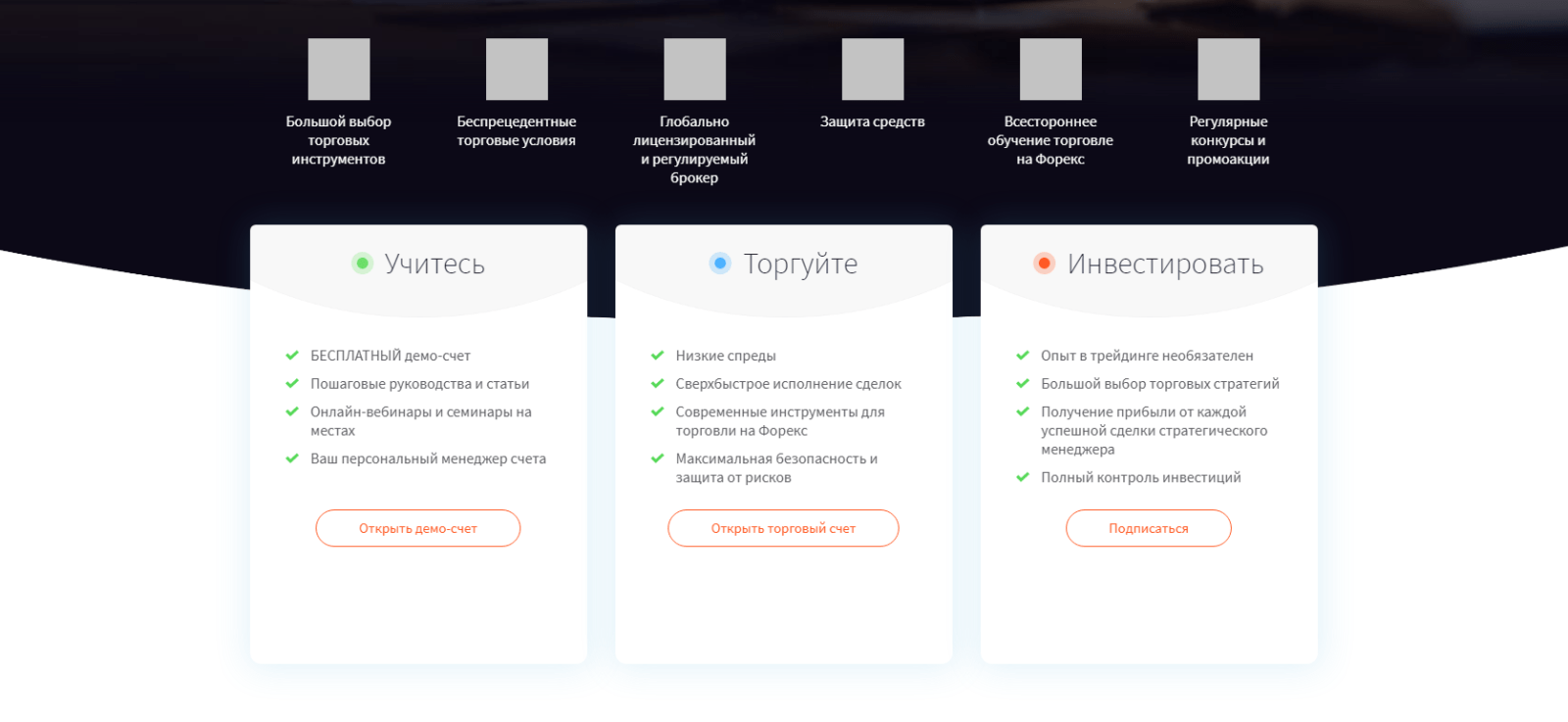 Обслуживание клиентов – торговые счета Сайт брокера Globalvesting