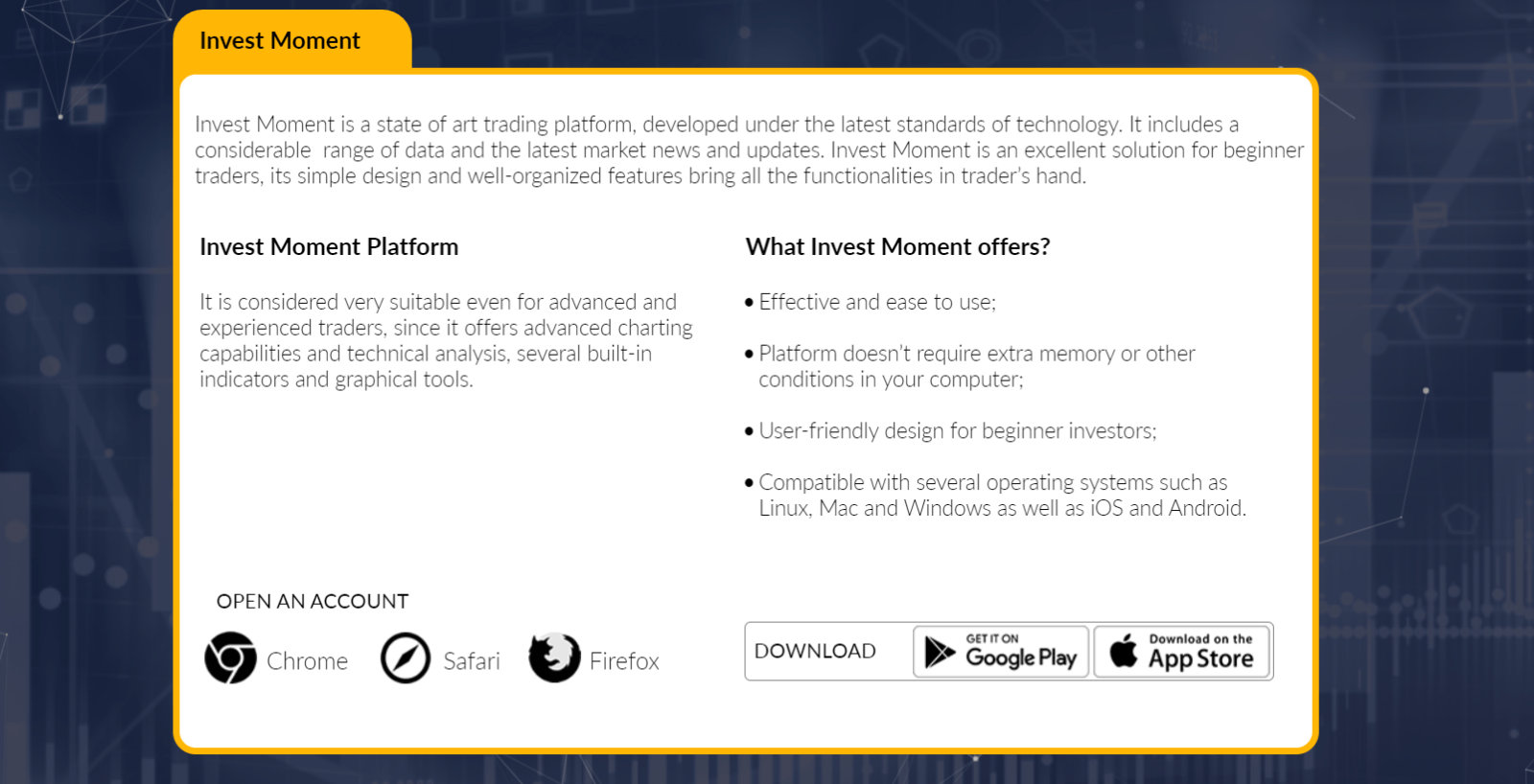 Обзор сайта Invest Moment