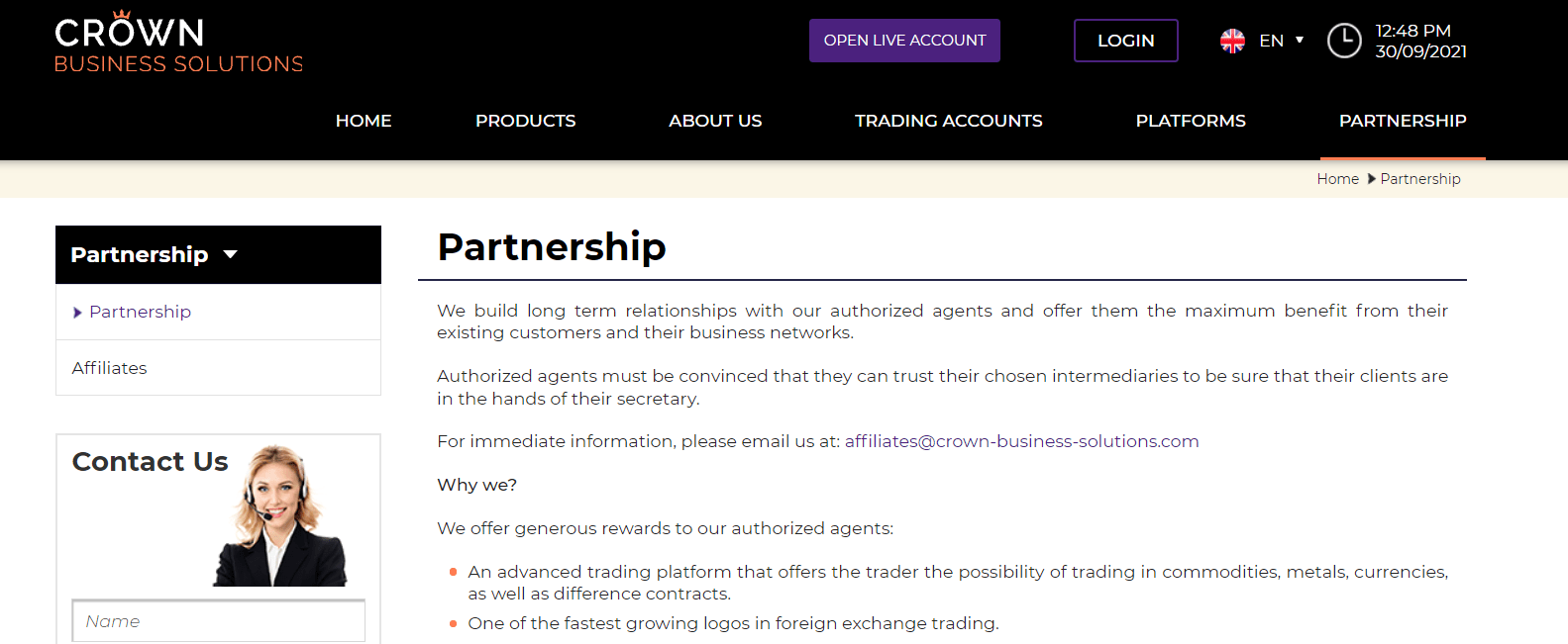 Анализ Crown business solutions