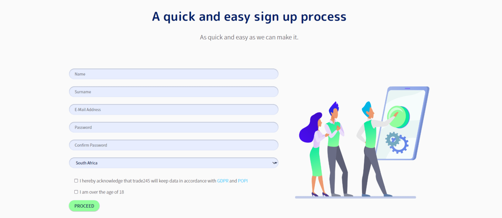 Вывод средств Trade245
