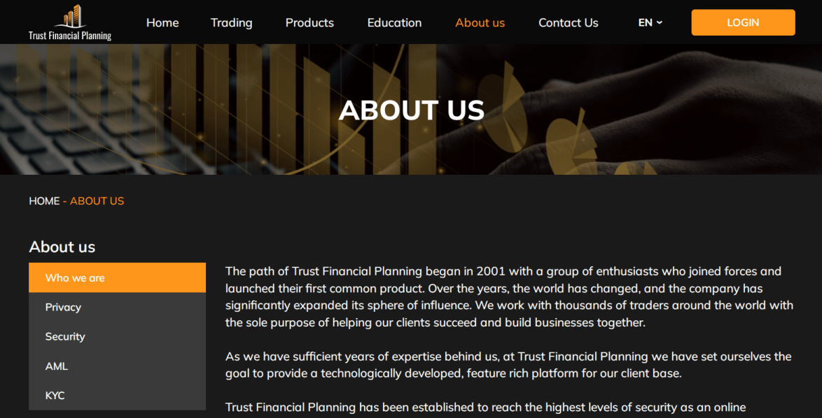 Официальный сайт Trust Financial Planning Про компанию Trust Financial Planning