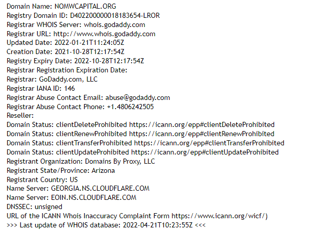 Домен nomwcapital.org