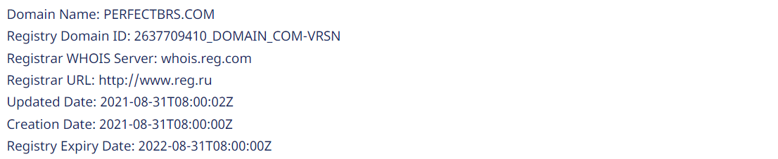 Сайт компании PerfectBrs