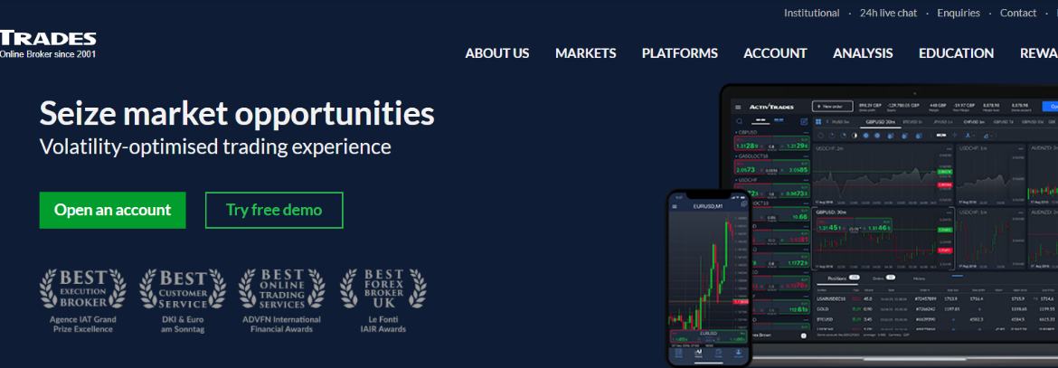 Avaliações personalizadas da corretora ActivTrades