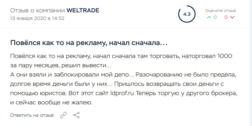 Отзывы трейдеров